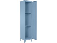 Hochschrank >Eilert< in Blau, Metall - 38x180x38cm (BxHxT)