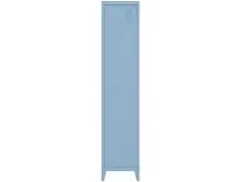 Hochschrank >Eilert< in Blau, Metall - 38x180x38cm...