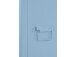 Hochschrank >Eilert< in Blau, Metall - 38x180x38cm (BxHxT)
