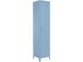 Hochschrank >Eilert< in Blau, Metall - 38x180x38cm (BxHxT)