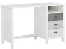 Schreibtisch >Bjørg< in Weiß,...