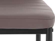 Polsterstuhl >Reidar< (4er-Set) in Braun, PU/Metall - 42x98x53cm (BxHxT)
