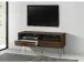TV-Bank >Sissel< in Braun, MDF/Folie/Metall - 120x57x40cm (BxHxT)