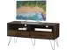 TV-Bank >Sissel< in Braun, MDF/Folie/Metall - 120x57x40cm (BxHxT)