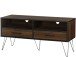 TV-Bank >Sissel< in Braun, MDF/Folie/Metall - 120x57x40cm (BxHxT)