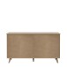 Sideboard >VANKKA< 4 Schubladen, Planked Eiche Dekor / Weiss - 154,7x86,3x42cm (B/H/T)