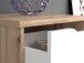 Sideboard >VANKKA< 4 Schubladen, Planked Eiche Dekor / Weiss - 154,7x86,3x42cm (B/H/T)