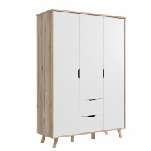 Kleiderschrank >VANKKA< 2 Schübe, Planked...