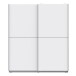 Schiebetürenschrank >WINNER< 2 Böden, 2 Stangen, in Weiss - 170,3x190,5x61,2cm (BxHxT)