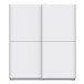 Schiebetürenschrank >WINNER< 2 Böden, 2 Stangen, in Weiss - 170,3x190,5x61,2cm (BxHxT)