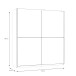 Schiebetürenschrank >WINNER< 2 Böden, 2 Stangen, Betonoptik / Weiss - 170x190x61cm (B/H/T)