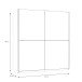 Schiebetürenschrank >WINNER< 2 Böden, 2 Stangen, Betonoptik / Weiss - 170x190x61cm (B/H/T)