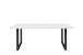 Esstisch >TABLES< Gestell Metall schwarz, Platte in Weiss - 160x74,7x90cm (BxHxT)