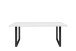Esstisch >TABLES< Gestell Metall schwarz, Platte in Weiss - 160x74,7x90cm (BxHxT)