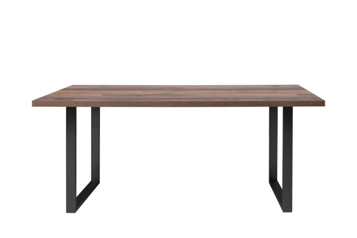 Esstisch >TABLES< Gestell Metall schwarz, Platte Old-wood Vintage - 180x74,7x90cm BxHxT