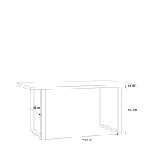Esstisch >TABLES< Gestell Metall schwarz, Platte Old-wood Vintage - 180x74,7x90cm BxHxT