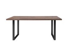 Esstisch >TABLES< Gestell Metall schwarz, Platte Old-wood Vintage - 180x74,7x90cm BxHxT