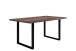 Esstisch >TABLES< Gestell Metall schwarz, Platte Old-wood Vintage - 180x74,7x90cm BxHxT