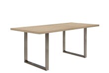 Esstisch >TABLES< Gestell Metall, Platte Sonoma Eiche Dekor - 180x74,7x90cm (BxHxT)