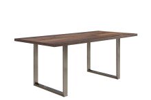 Esstisch >TABLES< Gestell Metall, Platte Old-Wood Vintage - 180x74,7x90cm (BxHxT)