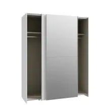 Schiebetürenschrank >Schach & Matt< Weiss...