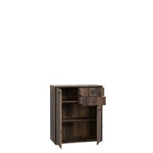 Kommode >TEMPRA2< 2 Türen, 2 Schübe, Old - Wood Vintage - 73,7x85,5x34,8cm (BxHxT)