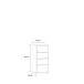 Hochkommode >TEMPRA2< 4 Schubladen, in Weiss - 38,6x85,5x34,8cm (BxHxT)