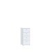 Hochkommode >TEMPRA2< 4 Schubladen, in Weiss - 38,6x85,5x34,8cm (BxHxT)