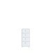 Hochkommode >TEMPRA2< 4 Schubladen, in Weiss - 38,6x85,5x34,8cm (BxHxT)