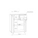 Kommode >TEMPRA2< 2 Türen, 2 Schübe, Sonoma Eiche Dekor - 73,7x85,5x34,8cm (BxHxT)