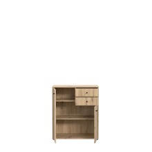 Kommode >TEMPRA2< 2 Türen, 2 Schübe, Artisan Eiche Dekor - 73,7x85,5x34,8cm (BxHxT)