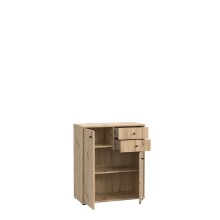 Kommode >TEMPRA2< 2 Türen, 2 Schübe, Artisan Eiche Dekor - 73,7x85,5x34,8cm (BxHxT)