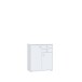Kommode >TEMPRA2< 2 Türen, 2 Schübe, in Weiss - 73,7x85,5x34,8cm (BxHxT)