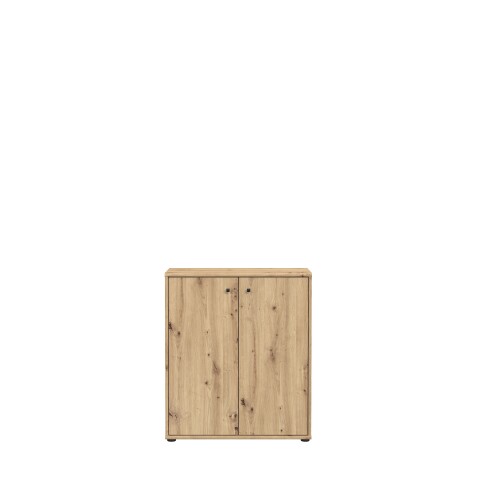 Kommode >TEMPRA2< 2 Türen, 2 Böden, Artisan Eiche Dekor - 73,7x85,5x34,8cm (BxHxT)