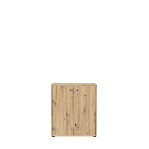 Kommode >TEMPRA2< 2 Türen, 2 Böden, Artisan Eiche Dekor - 73,7x85,5x34,8cm (BxHxT)