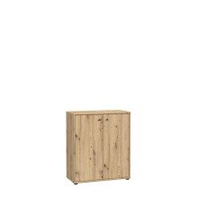 Kommode >TEMPRA2< 2 Türen, 2 Böden, Artisan Eiche Dekor - 73,7x85,5x34,8cm (BxHxT)