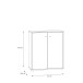 Kommode >TEMPRA2< 2 Türen, 2 Böden, Artisan Eiche Dekor - 73,7x85,5x34,8cm (BxHxT)