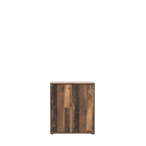 Kommode >TEMPRA2< 2 Türen, 2 Böden, Old-Wood Vintage Dekor - 73,7x85,5x34,8cm (BxHxT)