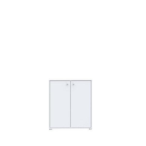 Kommode >TEMPRA2< 2 Türen, 2 Böden, in Weiss - 73,7x85,5x34,8cm (BxHxT)