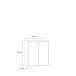 Kommode >TEMPRA2< 2 Türen, 2 Böden, in Weiss - 73,7x85,5x34,8cm (BxHxT)