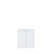 Kommode >TEMPRA2< 2 Türen, 2 Böden, in Weiss - 73,7x85,5x34,8cm (BxHxT)