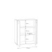 Kommode >TEMPRA2< 2 Türen, 2 Böden, Sonoma Eiche Dekor - 73,7x85,5x34,8cm (BxHxT)