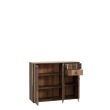 Sideboard >TEMPRA2< 3 Türen, 2 Schübe, Old-Wood Vintage Dekor - 108,8x85,5x34,8cm (BxHxT)