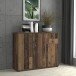 Sideboard >TEMPRA2< 3 Türen, 2 Schübe, Old-Wood Vintage Dekor - 108,8x85,5x34,8cm (BxHxT)
