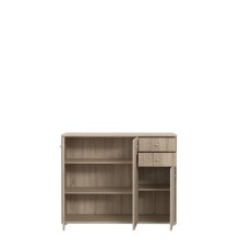 Sideboard >TEMPRA2< 3 Türen, 2 Schübe, Sonoma Eiche Dekor - 108,8x85,5x34,8cm (BxHxT)