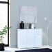 Sideboard >TEMPRA2< 3 Türen, 2 Schübe, in Weiss - 108,8x85,5x34,8cm (BxHxT)