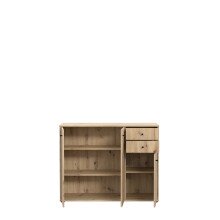 Sideboard >TEMPRA2< 3 Türen, 2 Schübe, Artisan Eiche Dekor - 108,8x85,5x34,8cm (BxHxT)