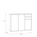 Sideboard >TEMPRA2< 3 Türen, 2 Schübe, Artisan Eiche Dekor - 108,8x85,5x34,8cm (BxHxT)