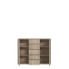 Sideboard >TEMPRA2< 2 Türen, 5 Schübe, Sonoma Eiche Dekor - 108,8x85,5x34,8cm (BxHxT)