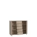 Sideboard >TEMPRA2< 2 Türen, 5 Schübe, Sonoma Eiche Dekor - 108,8x85,5x34,8cm (BxHxT)
